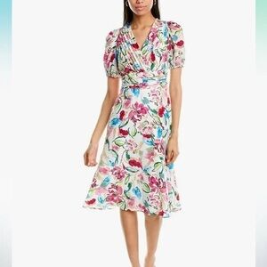 Maggy London Multicolor Floral Midi Dress